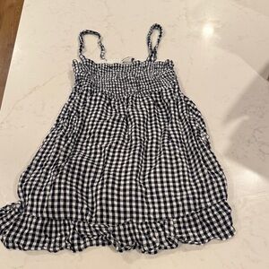 Abercrombie & Fitch Black and White Gingham Mini Dress